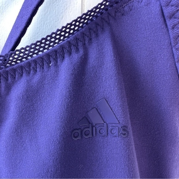 Adidas Women's Purple Criss Cross Workout Tank Top, Size Small. - Picture 3 of 11